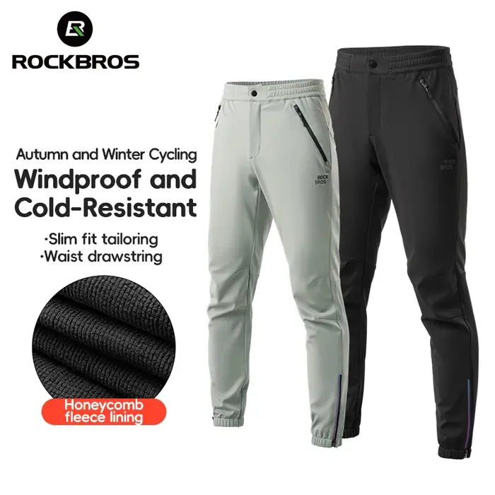ROCKBROS pantalons de cyclisme automne hiver décontracté coupe-vent doublé polaire pantalons longs é