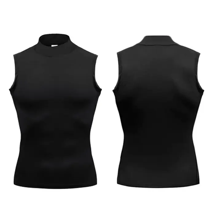 Débardeur compression homme sans manches - Maillot de gym élastique à séchage rapide