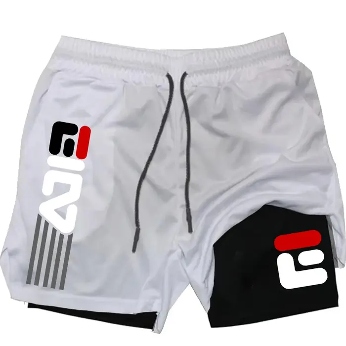 Shorts de sport pour hommes, shorts d'entraînement à double couche, 2 en 1, séchage rapide, pantalon