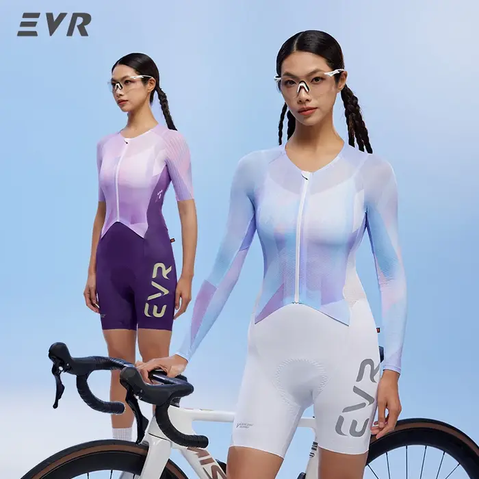Combinaison de Cyclisme une Pièce pour Femmes Manches Longues Courtes Pantalon de Cyclisme Équipement Compétitif Occasions Spéciales Randonnée Course
