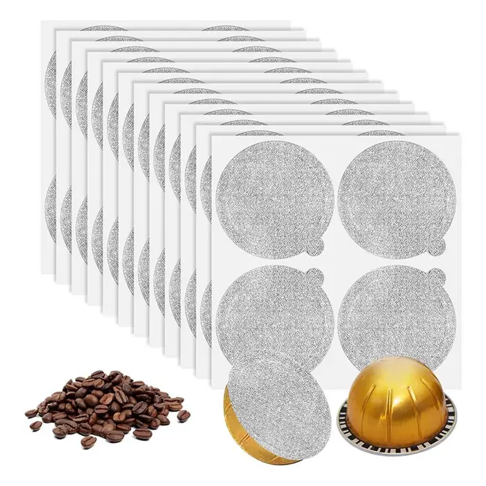 A76G-feuilles d'aluminium couvercles joints-Reuse Capsules café dosettes 240 pièces, pour Vertuoline