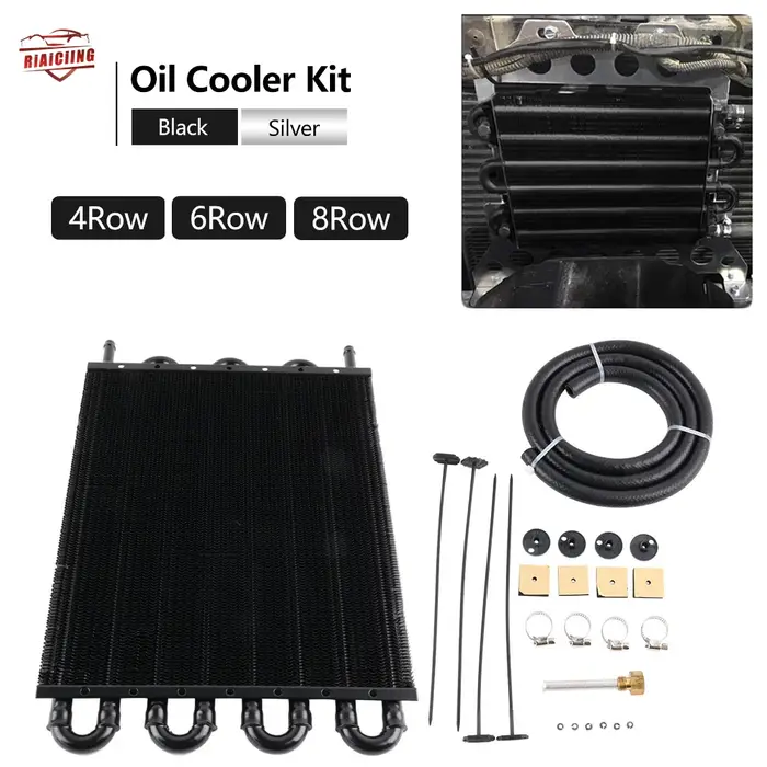 Kit de Refroidissement d'Huile Universel, 4 Nucle6 Nucle8 Nuclealuminum, pour Voiture, Transmission 