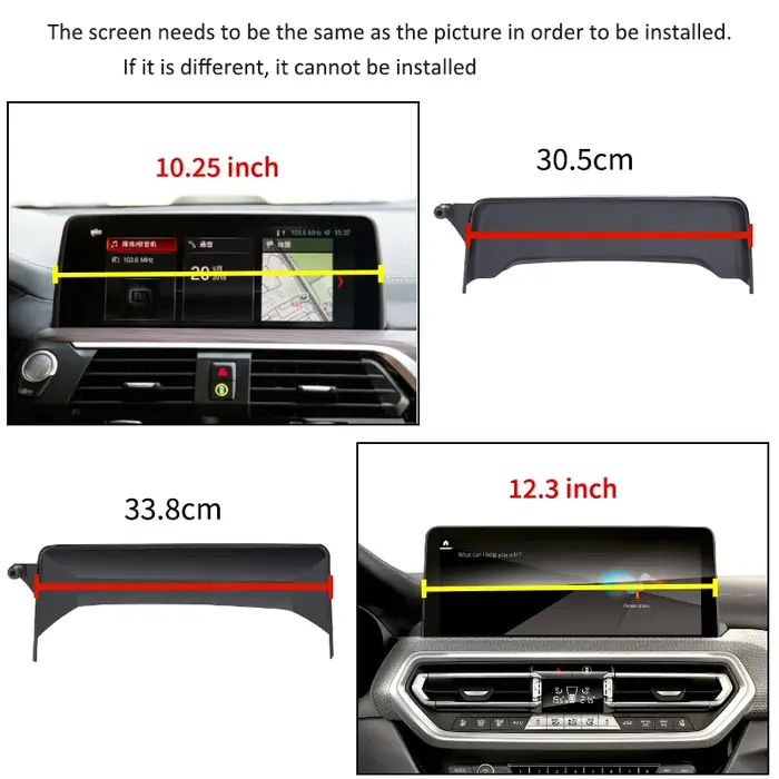 Support de téléphone de voiture Support d'écran Base dédiée dans la voiture Support Mobile pour BMW 