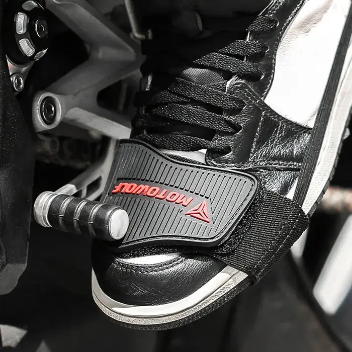 Couvre-chaussures de moto, coussinet de changement de vitesse, réglable et Durable, protecteur de bo