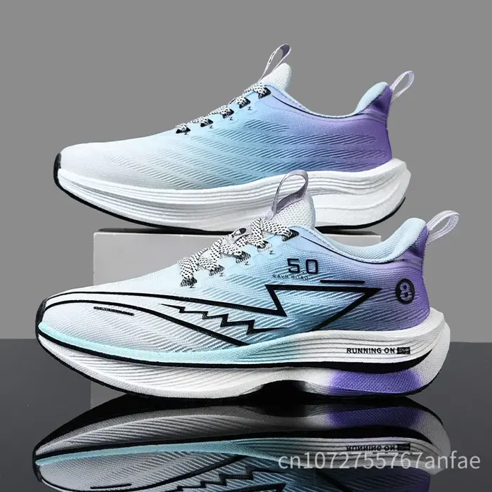 Chaussures de course légères en carbone pour hommes et femmes, Ultra coussin, respirantes, Support d