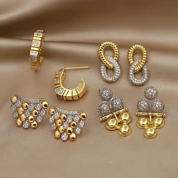 Boucles d'oreilles en perles de cristal pour femmes, nouveau Design de vue, marque de mode, bijoux e