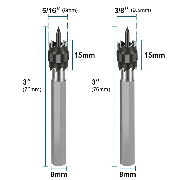 Foret dissolvant de soudure par points, pointe en carbure Double face, séparateur en acier inoxydabl