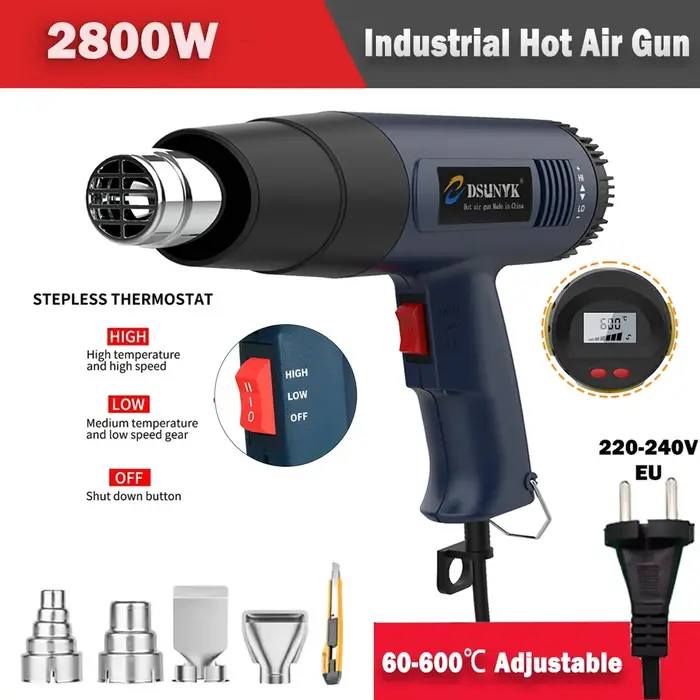 Sèche-cheveux thermique de Construction 2800W, pistolets thermiques 220V, outil de soudage, températ