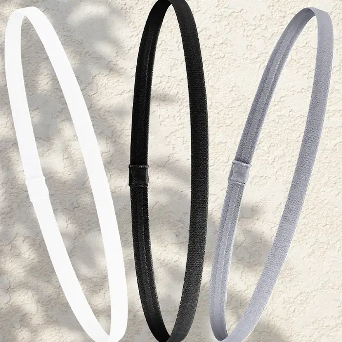 3 pièces couleur bonbon femmes hommes Yoga bandes de cheveux Sport bandeau filles Sport anti-dérapan