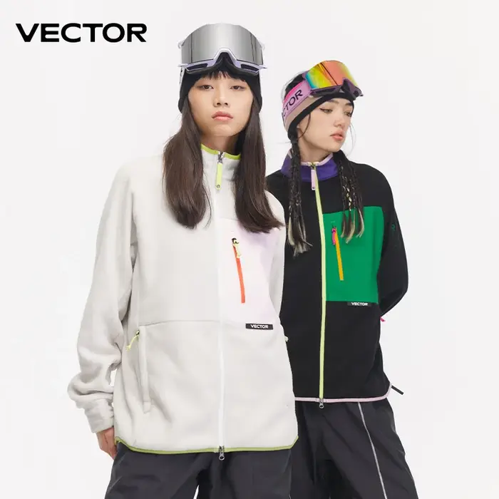 VECTOR veste polaire femme automne hiver manteaux chauds hommes vêtements 2023 contraste manches swe