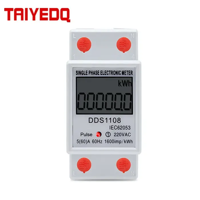 Compteur de consommation d'énergie à affichage numérique LCD, monophasé, Watt, wattmètre kWh 230V AC