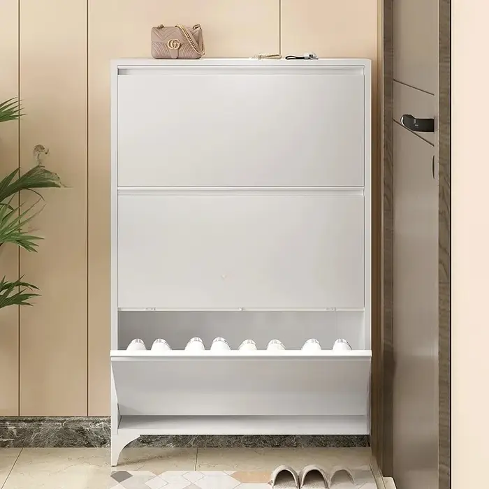 ‌ Armoire à chaussures en acier Ultra mince, gain de place, étagère à chaussures sur pied pour entré