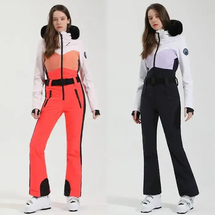 Ensemble de ski coupe-vent et imperméable pour femme, combinaison coupe-vent, veste de snowboard, ta