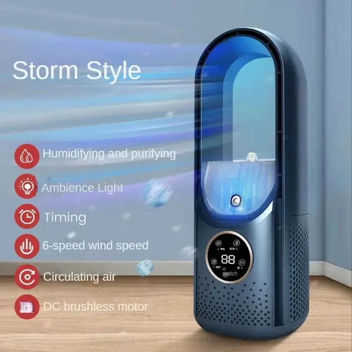 Refroidisseur d'air USB Portable, ventilateur électrique sans feuilles, minuterie silencieuse à 6 vi