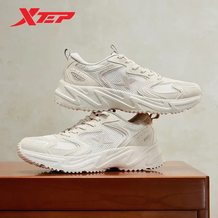 Chaussures femmes Xtep décontractées été - Baskets trekking vintage stabilité résistance usure