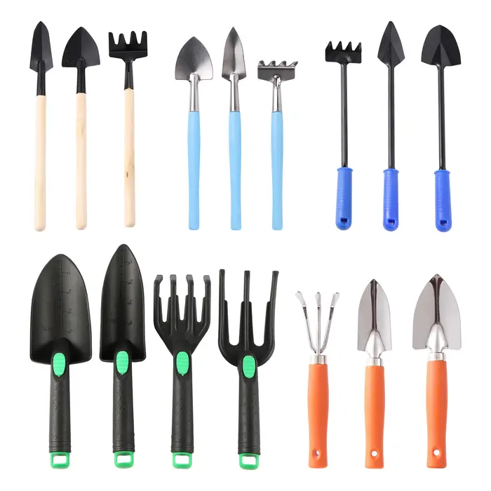 3 pièces/ensemble Mini ensemble d'outils de jardin pour plantes de jardin Pot de fleur pelle râteau 