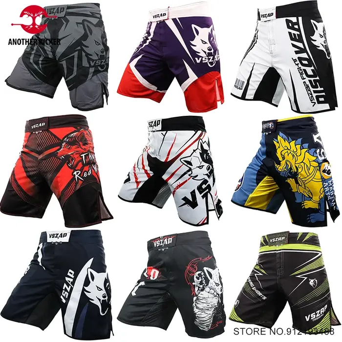 Short MMA pour hommes, pantalon de boxe VSZAP, Kickboxing, entraînement, grappin, gymnastique, respi