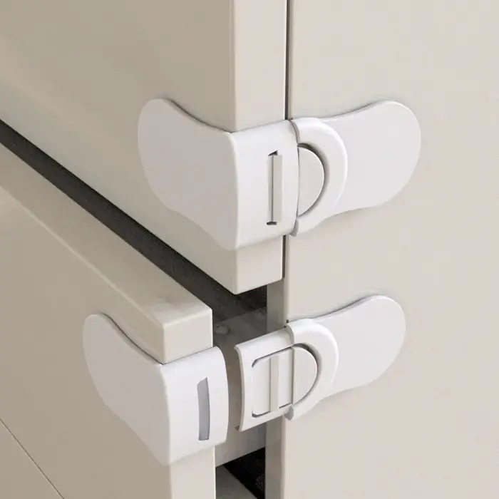 Serrure de tiroir de sécurité pour bébé, Anti-pincement, serrure de tiroir d'armoire à main, boucle 