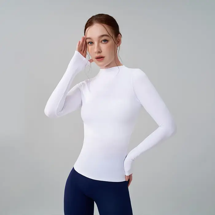 Haut de yoga SOISOU femme col mi-haut manches longues 5 couleurs - Confit pilates