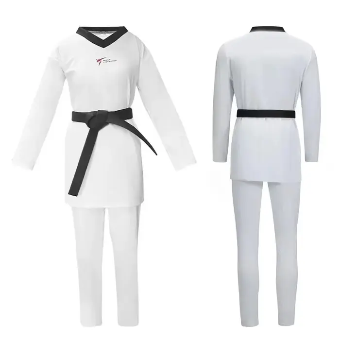 Uniformes de Taekwondo extensibles à séchage rapide, tailles 100-210cm disponibles pour enfants et a
