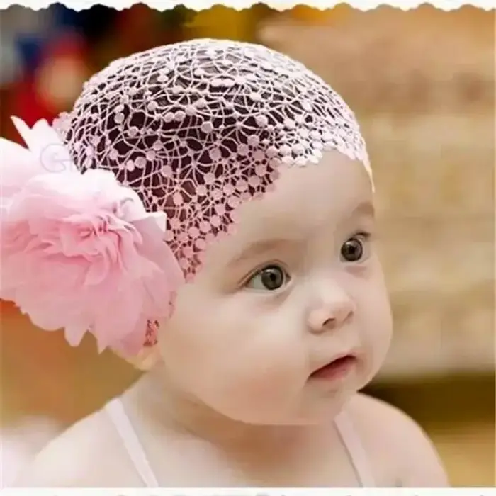 Joli bébé bandeau Turban fleur nouveau-né fille bandeaux élastique enfants enfant en bas âge bandeau