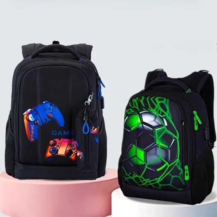 Marque Skyname sac d'école orthopédique pour garçons sacs à dos de bande dessinée 3D étudiants USB c