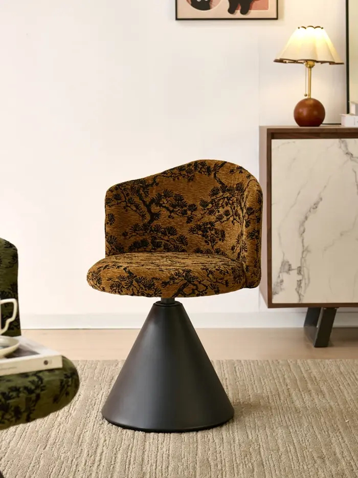 Chaise de maquillage de luxe légère pour chambre à coucher, style nordique, dossier rotatif, coiffeu