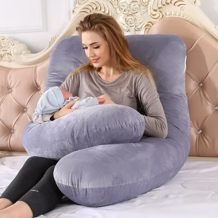 Oreiller lombaire doux pour femmes enceintes, 140x70cm, 3000g, 6.6lb, Type U, multifonction, protect