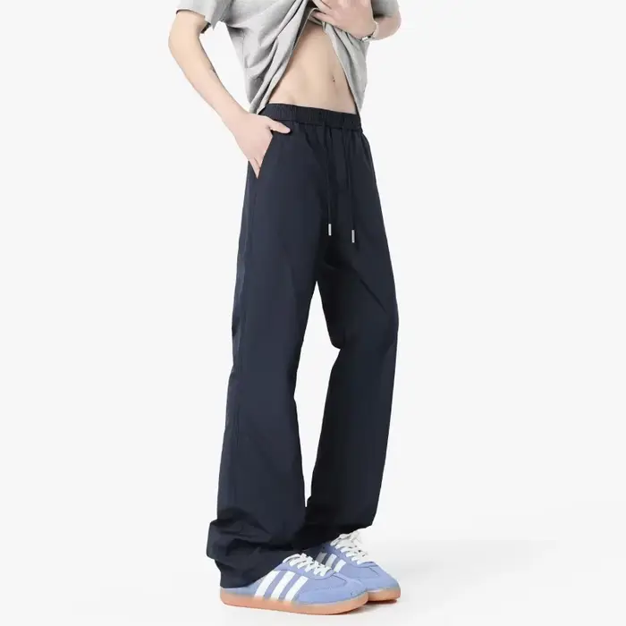 Pantalon de jogging large pour homme, léger, taille élastique, décontracté