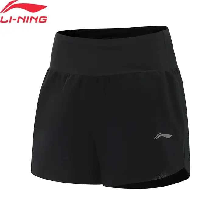 Li-ning short de course pour femme à sec 88% Polyester 12% élasthanne réfléchissant doublure de tail