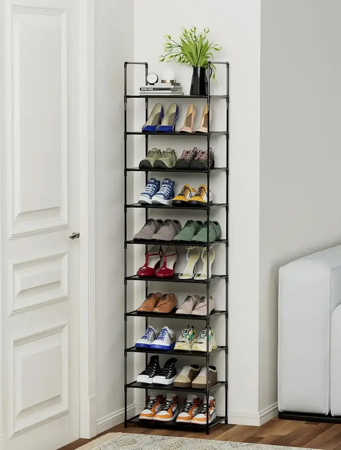 Étagère à chaussures – Étagère en acier robuste pouvant contenir 25 paires, organisateur de chaussur