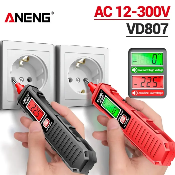 ANENG-Testeur de stylo électrique intelligent portable VD807, outils de détection de fil sans contac