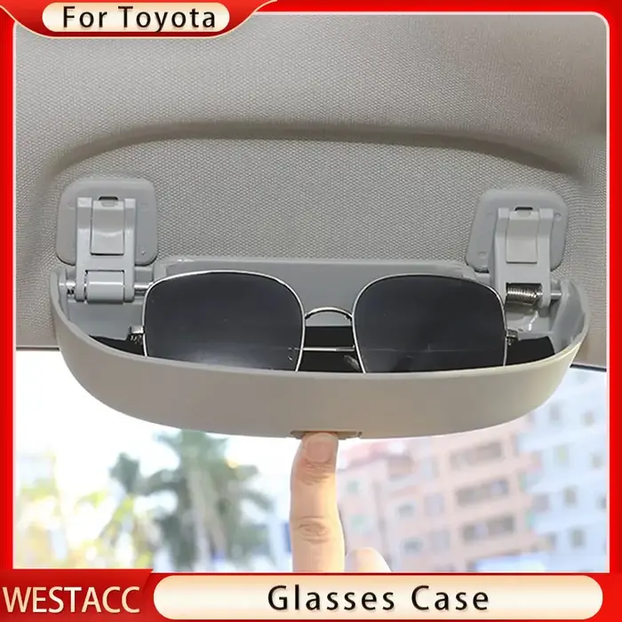 Étui à lunettes de soleil ABS pour voiture, porte-lunettes pour Toyota Camry Highlander RAV4 CHR Cor