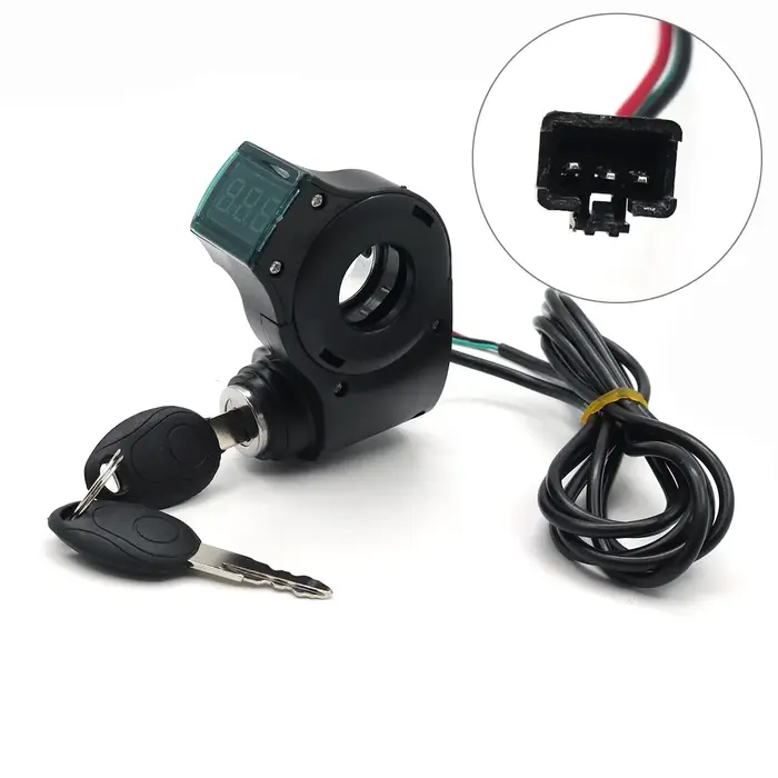 Voltmètre d'accélérateur au pouce pour vélo électrique, tension de batterie numérique, écran rouge, 