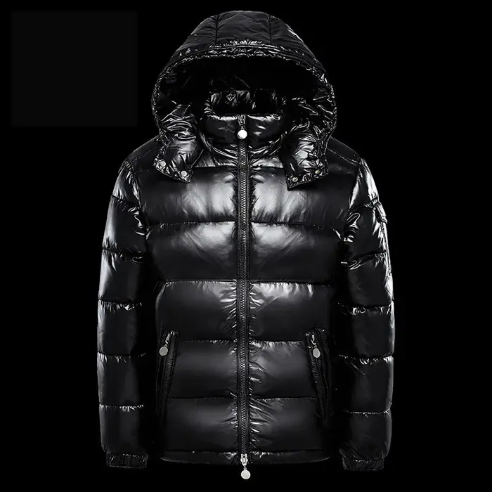 KIDCRKJ Veste d'hiver épaisse et imperméable pour homme, style streetwear, à manches longues, col mo