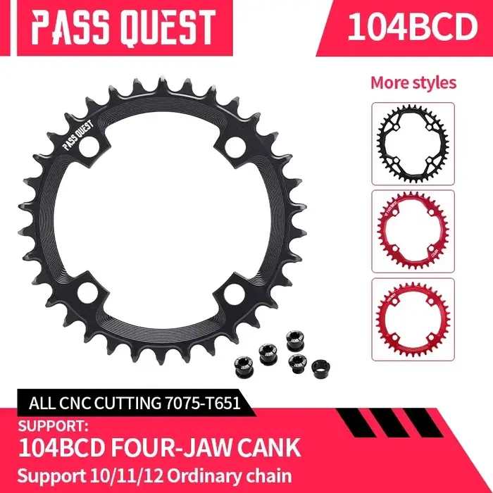 PASS QUEST 104 bcd plateau large étroit rond 30/32/34/36/38T pour M780 M610 670 pour Sram X0 X7 X5 X