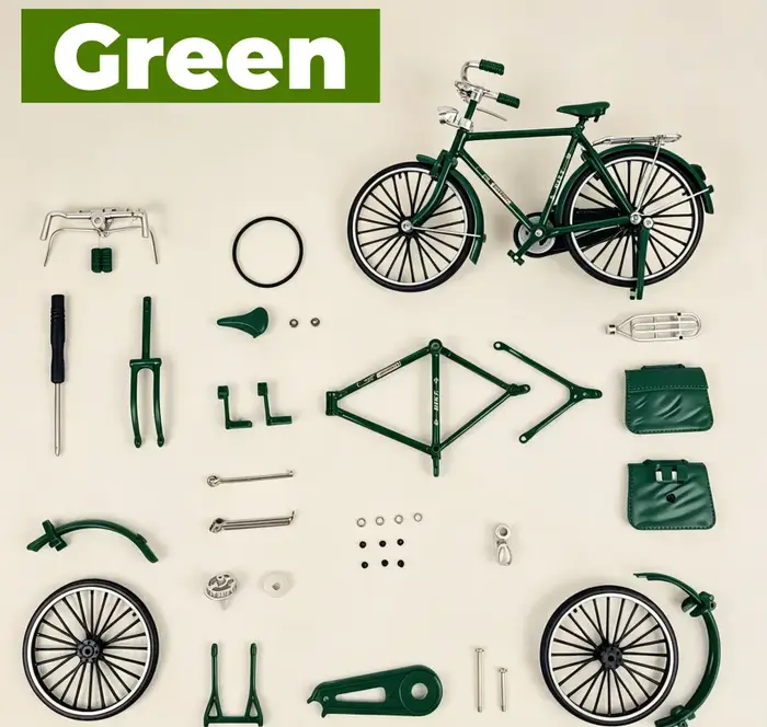 Kit de montage de vélo rétro vintage de 7 pouces, modèle en alliage métallique à construire soi-même