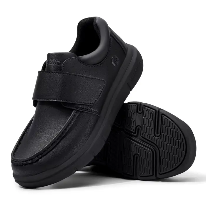 FitVille-Chaussures en cuir à coupe large pour hommes, chaussures de marche pour diabétiques, chauss