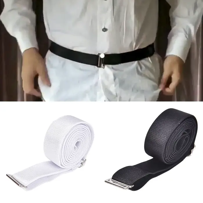 Hommes femmes chemise rester meilleure ceinture antidérapante anti-rides porte-chemise sangles régla