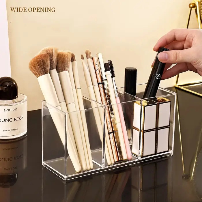 Rouge à lèvres Transparent maquillage cosmétique acrylique pinceau de maquillage outil boîte de rang