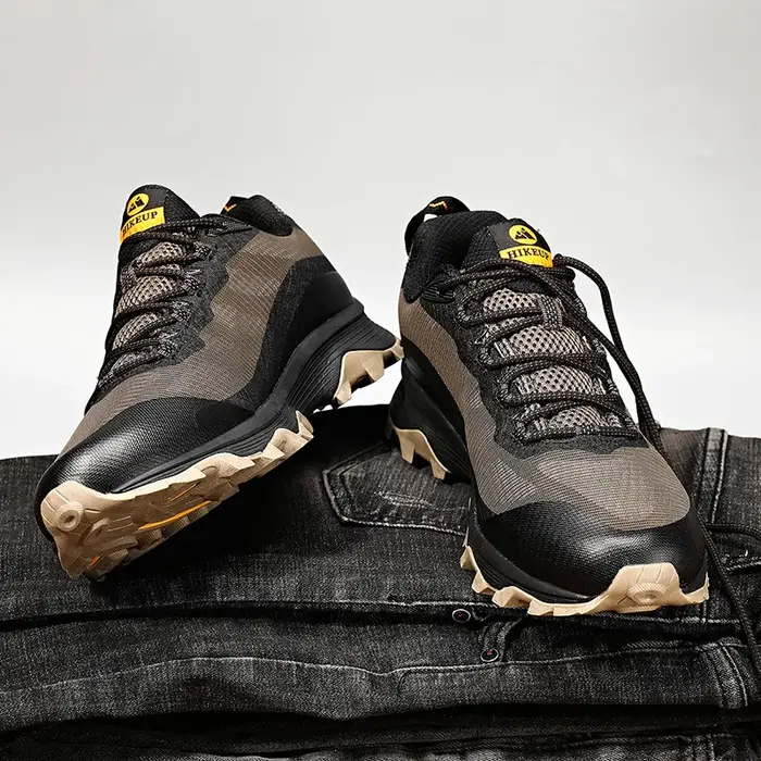 HIKEUP-Chaussures de Course Antidérapantes pour Homme et Femme, Baskets de Randonnée, de Camping, de