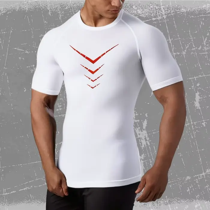 T-Shirt à manches courtes pour hommes, vêtements de course, d'entraînement, de sport, respirant, hau