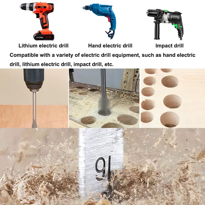 1 pièces 10-55mm ensembles d'outils pour le travail du bois durables perceuse plate longue en acier 