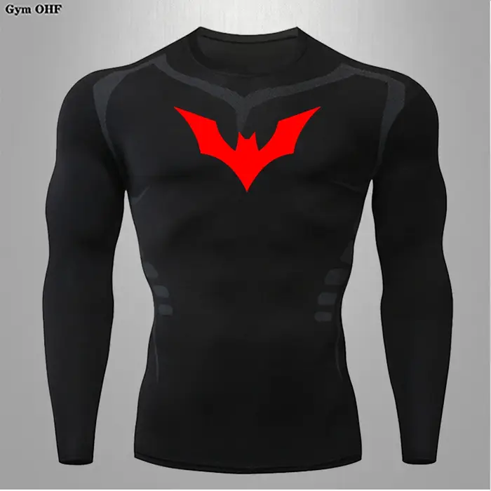 T-shirt compression homme séchage rapide course Gym Fitness serré vêtements sport été respirant araignée manches courtes