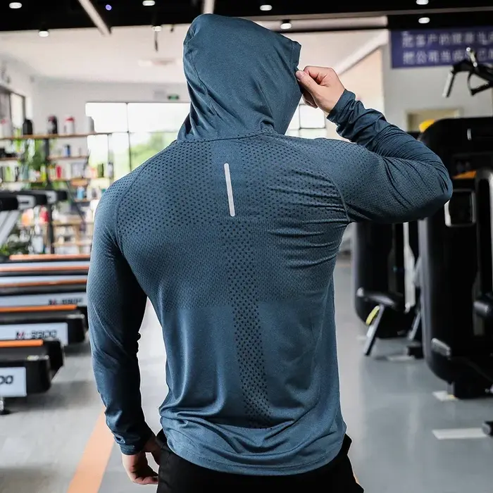 Hommes Fitness Survêtement Sport Sweat À Capuche Gym Jogging Extérieure À Capuche D'entraînement Che