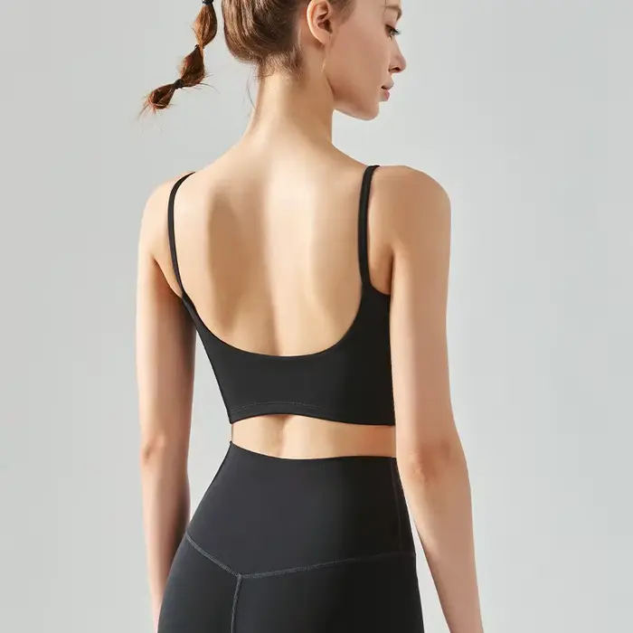 Haut soutien-gorge sport pour femmes push up - Gilet fitness course yoga sous-vêtements respirants