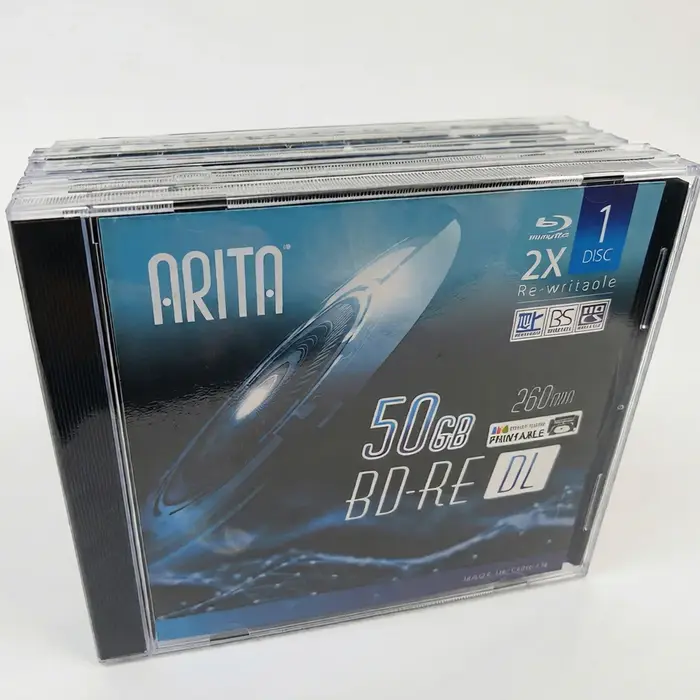 Disque Blu-Ray BD-RE DL 50 Go 2 disques Bluray vierges BDRE double couche réinscriptibles paquet de 