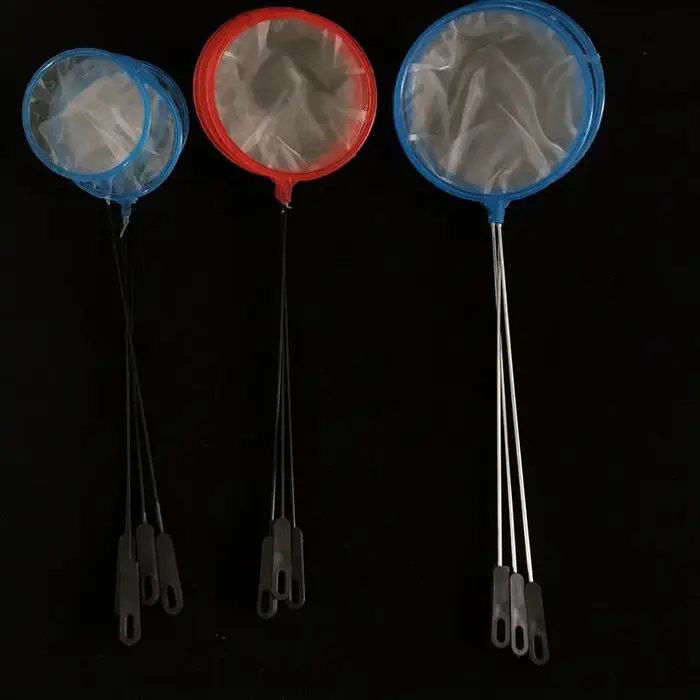 Accessoires d'aquarium à mailles fines, 2 pièces, poignée en acier inoxydable, filet de pêche pour A