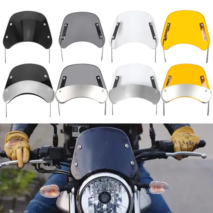 8 styles 6.5 "-9.45" pare-brise de phare de moto déflecteur de vent pare-brise universel pour Harley