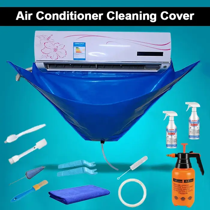 Kit de housse de nettoyage de climatiseur, 15 pièces, avec outils de nettoyage, sac de Protection ét